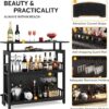 Bar Unit for Liquor, Home Entertainment Bar with Storage and Footrest - Image 6