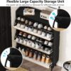 Shoe Cabinet, Shoe Rack Organizer with 3 Flip Drawers for Entryway - Image 5