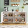 Sideboard Buffet, 59" Modern Kitchen Storage Cabinet with Doors - Image 4