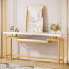 Console Table, 70" Sofa Table with 2 Tier Storage Shelves - Image 8