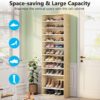 Shoe Cabinet, 11-Tier 70.9" Tall Shoe Rack with Adjustable Shelves - Image 5