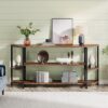 Console Table, 70.9" Sofa Entryway Table with Storage Shelves - Image 3