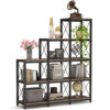 Bookshelf, 12 Shelves Industrial Ladder Etagere Bookcase