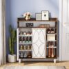 Shoe Cabinet, Shoe Organizer with Doors & Adjustable Shelves - Image 3