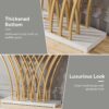 Console Table, 59 " Faux Marble Entryway Table with Geometric Metal Base - Image 7