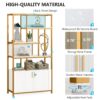 Bookshelf, 70.86" Etagere Bookcase with Storage Cabinet & Open Shelves - Image 7
