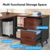 Executive Desk, 87” L-Shaped Computer Desk with 51” File Cabinet - Image 6