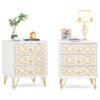 Nightstand, Modern Bedside Table Sofa End Table with 3 Drawers - Image 7