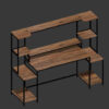 Gaming Desk, 70 -inch Computer Desk with Hutch and Monitor Stand - Image 6