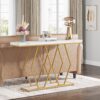 Console Table, 55" Modern Entryway Sofa Table with Faux Marble - Image 3