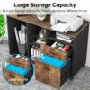 L-Shaped Desk, 59" Executive Office Desk with Lateral File Cabinet - Image 5