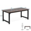 Conference Table, Rectangular Meeting Seminar Table Boardroom Desk - Image 25