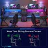 Gaming Desk, L Shaped Desk  with Led Lights & Monitor Stand - Image 4