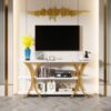 Console Table, Industrial Entryway Sofa Table with 3-Tier Shelves - Image 11