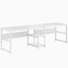 Two Person Desk, 78.7 Computer Double Desk with Bookshelf - Image 10