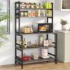 Kitchen Baker's Rack, 5-Tier Microwave Oven Stand with Hutch - Image 11