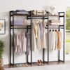 Freestanding Closet Organizer, 75 inch Heavy Duty Garment Rack - Image 2