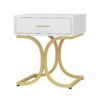 Nightstand, Industrial Bedside Table End Table with Drawer - Image 2