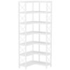 Corner Bookshelf, 7-Tier Tall Corner Bookcase Storage Display Rack - Image 9
