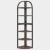 6 Tier Corner Shelf, 71 inch Tall Corner Bookshelf for Small Space - Image 2