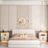 LED Nightstand, 2 Drawers Bedside End Table with Led Lights - Image 12