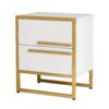 2-Drawer Nightstand, Modern Bedside Cabinet End Table - Image 2