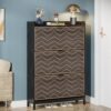 Shoe Cabinet, Freestanding Shoe Rack Organizer with 3 Flip Drawers - Image 7