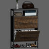 Shoe Cabinet, Tipping Bucket Shoe Storage Rack with Open Shelves - Image 8