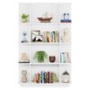 Bookshelf, Modern 5-Shelf Cube Etagere Wood Bookcases
