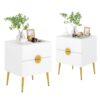 Nightstands, Modern Bedside Table with 2 Drawers - Image 10