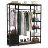 Freestanding Closet Organizer, 59" Garment Rack with 2 Drawers