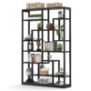 Bookshelf,  Standing Shelf Bookcase Storage Rack, Black