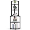 Corner Shelf, 60 Inch Corner Bookshelf Ladder Shelf Plant Stand - Image 7