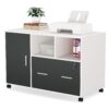 File Cabinet, Modern Mobile Filing Cabinet with Lock and Drawer
