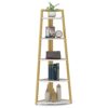 Corner Shelf, 70" Tall Corner Ladder Shelf Small Bookshelf - Image 11