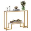 Console Table, 2-Tier Modern Hallway Table Sofa Side Table - Image 2