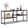 Console Table, 70.9 inch Extra Long Sofa Table with Storage Shelves