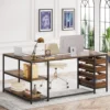 64.5" L-Shaped Desk, Reversible Computer Desk with 4 Drawers & 3 Shelves - Image 5