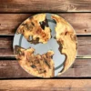 Clear Epoxy Resin & Live Edge Olive Wood Coffee Table / Table Top - Image 2