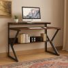 Simple Computer Desk with Monitor Stand and Shelf - Image 3