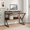 Simple Computer Desk with Monitor Stand and Shelf - Image 2